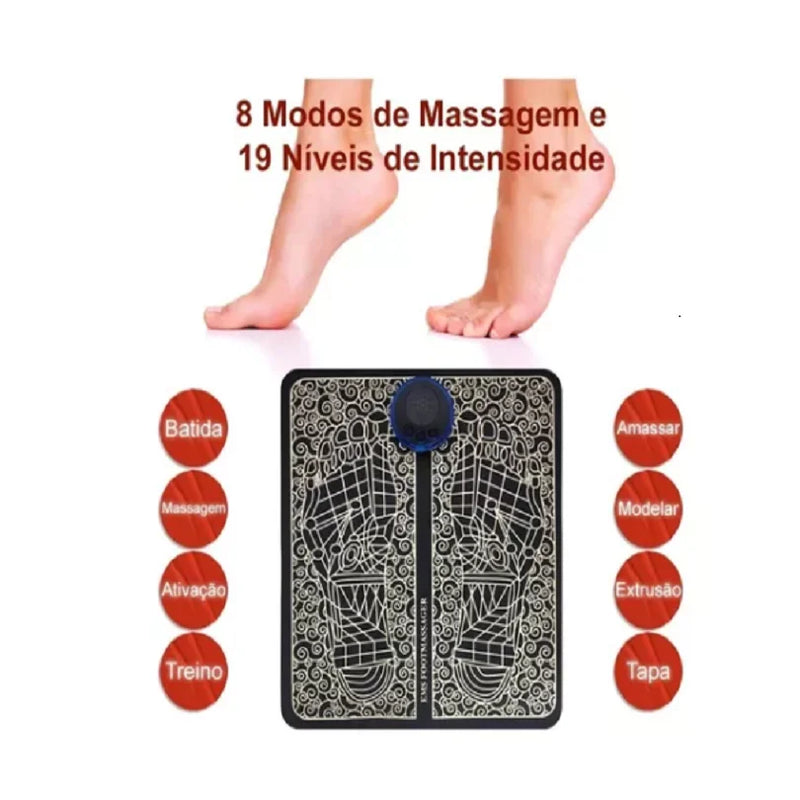 Tapete Massageador Para Os Pés Almofada Pro Ems Recarregável